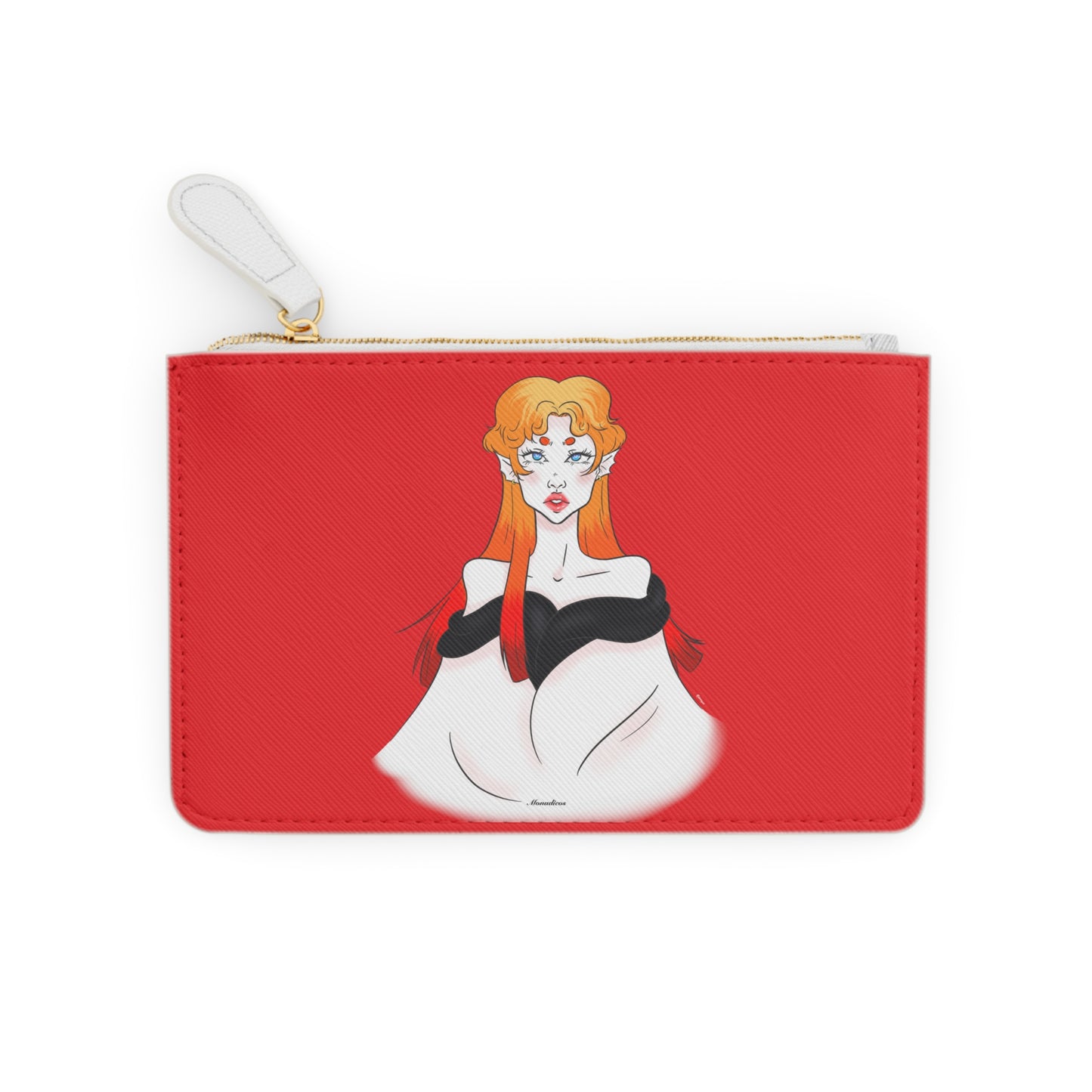 Anna | Red | Front & Back | Mini Clutch Bag