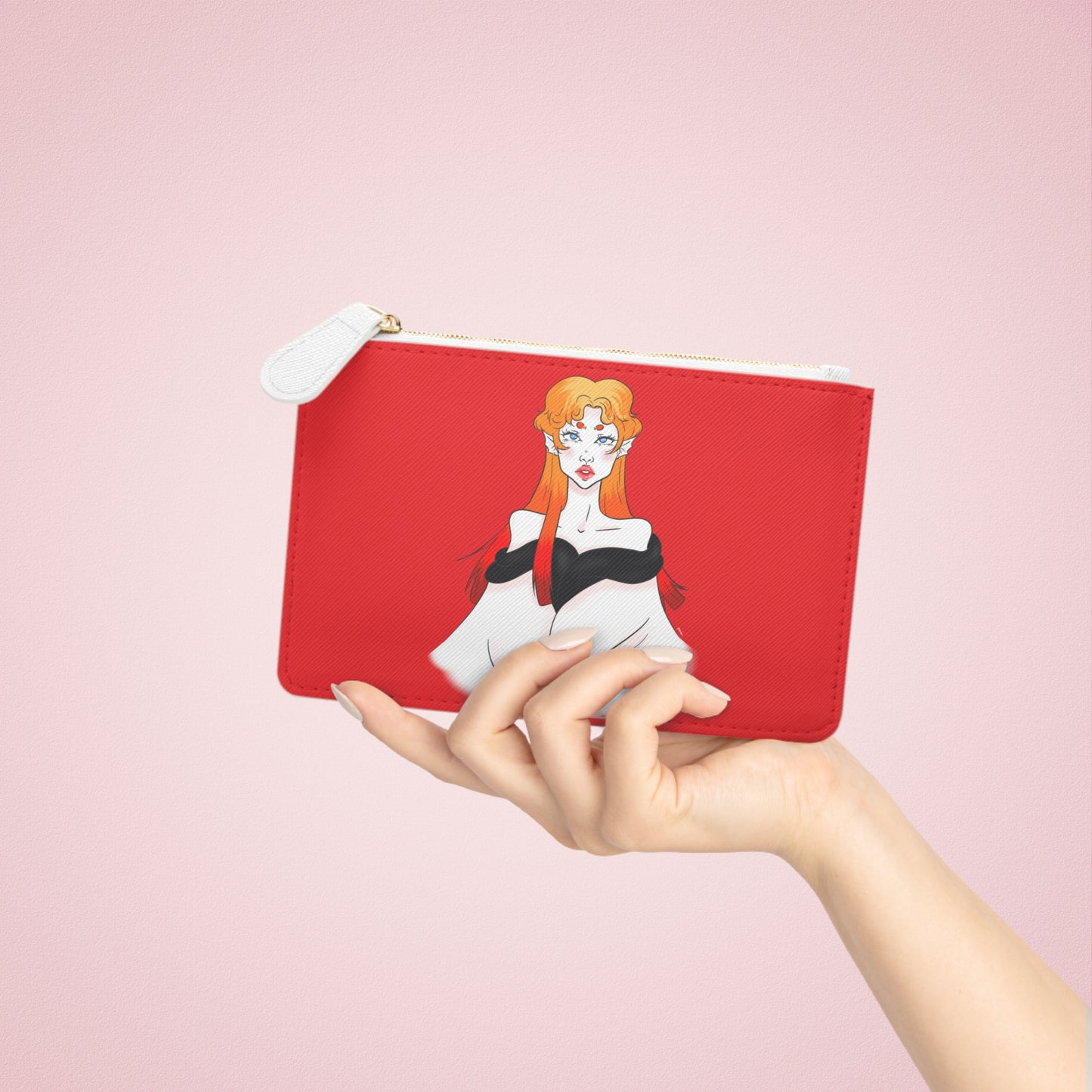 Anna | Red | Front & Back | Mini Clutch Bag