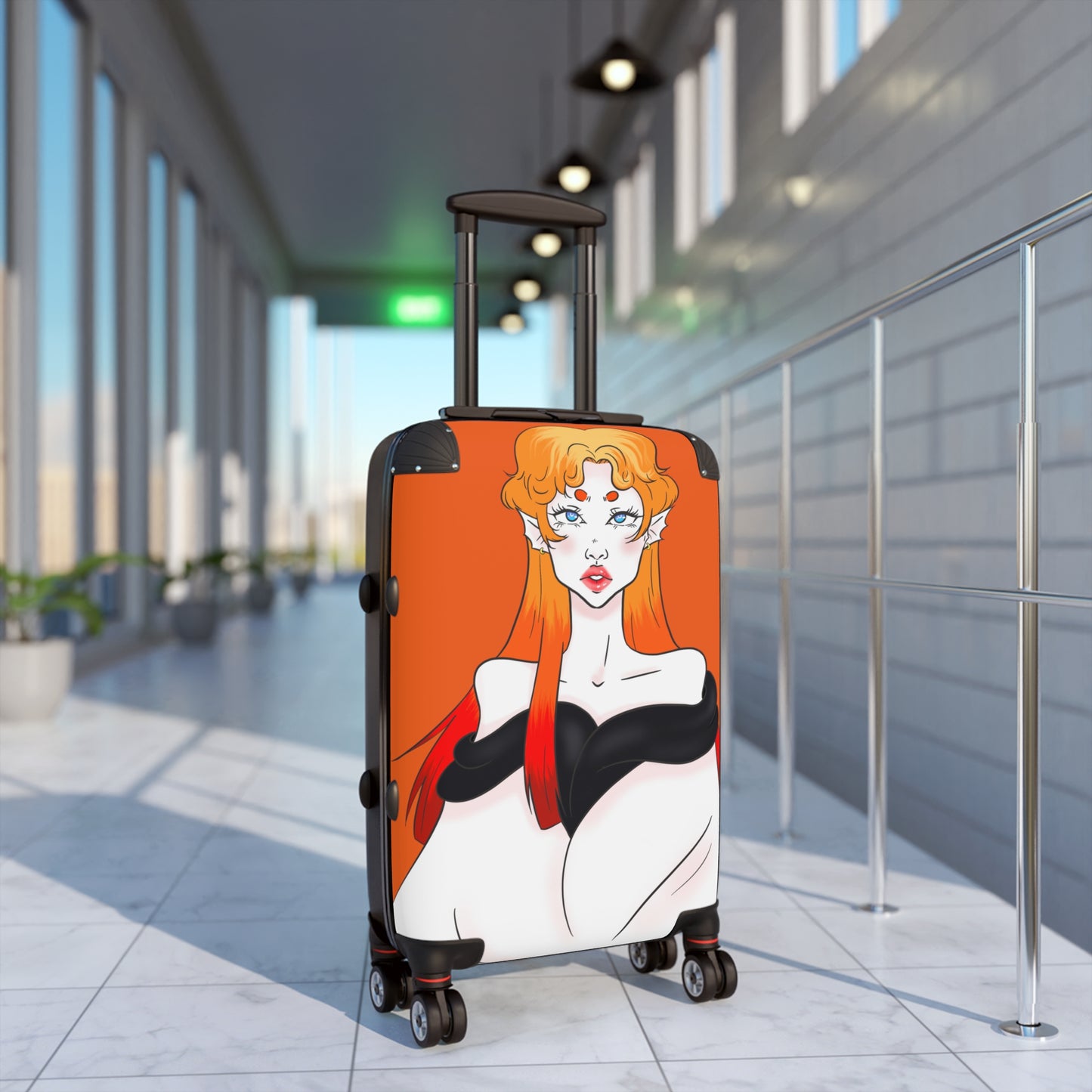 Anna | Orange | Front | Suitcase